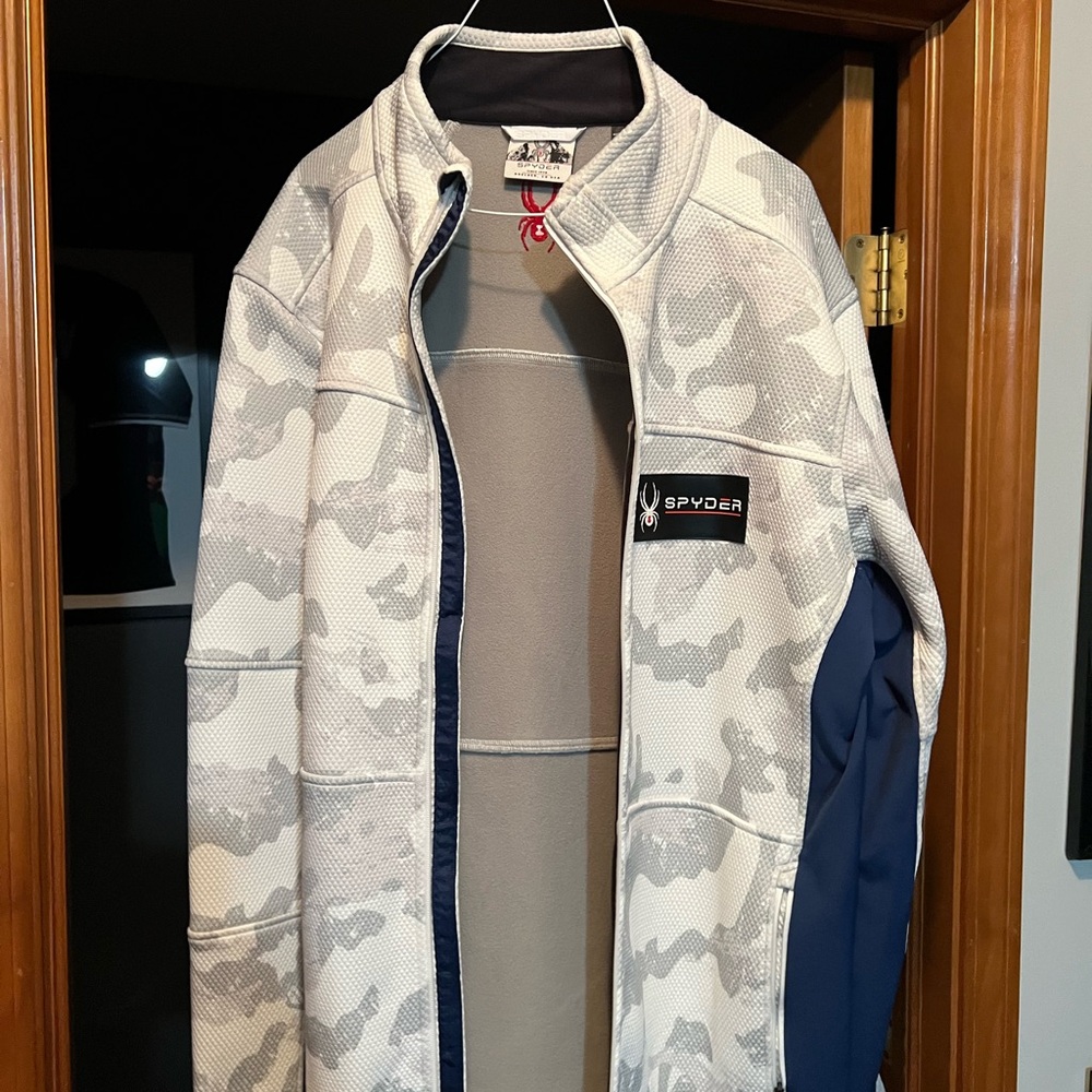 Spyder Men's Gray and Blue USA Jacket